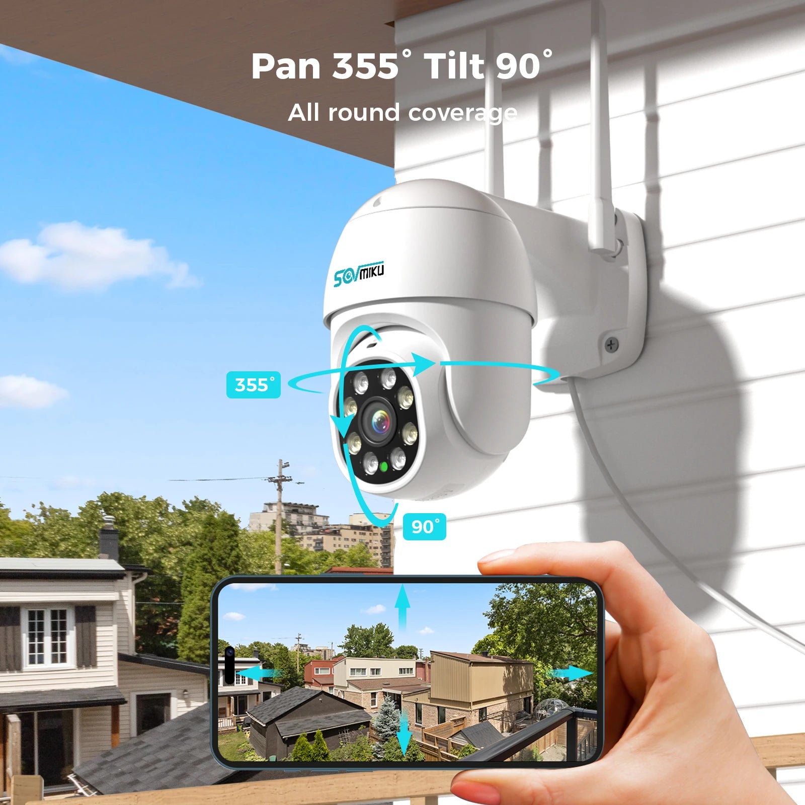 10-inch Monitor H.265 Automatic Body Tracking Outdoor Security Camera System Monitors P2P Wireless Wifi Camera Nvr Cctv Kit 4ch