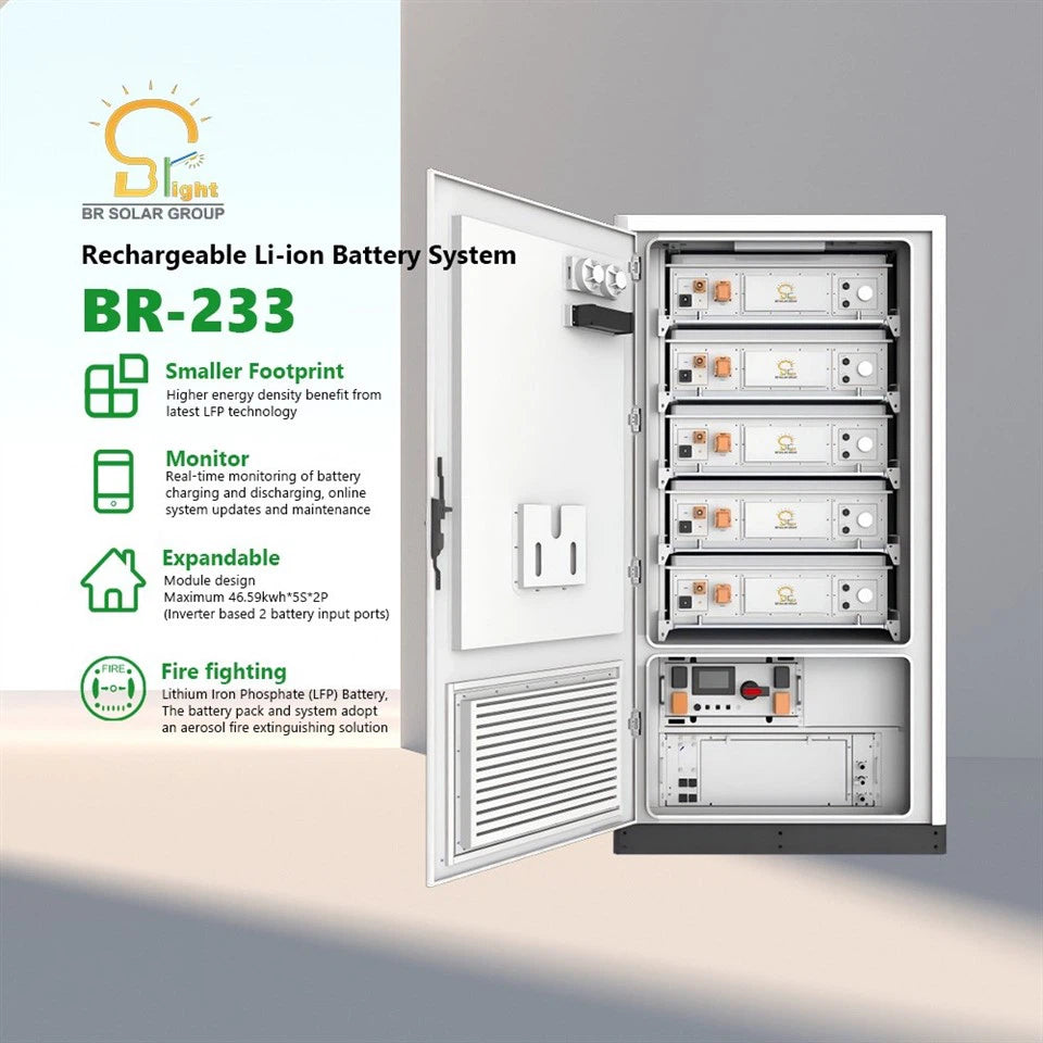 BR 233KWH Rechargeable LifePO4 Battery System